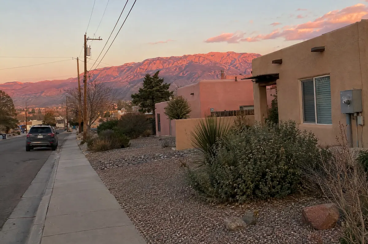 Residential street in Albuquerque, New Mexico